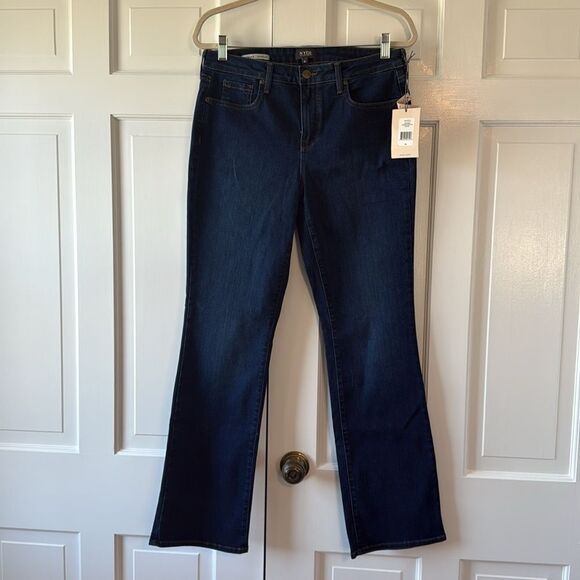 New NWT NYDJ Womens Barbara Boot-Cut Jeans Cooper Blue Sz 10 Lift Tuck Slimming - Picture 1 of 14